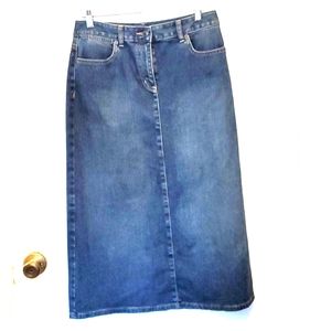 Talbots Long Jean Skirt